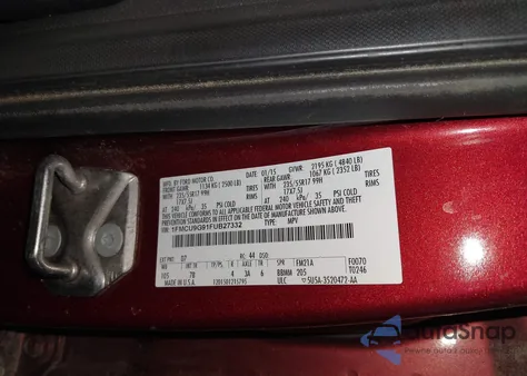 2015 Ford Escape Se z USA, uszkodzony, nr VIN 1FMCU9G91FUB27332